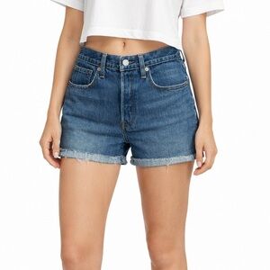 Levi’s White Oak Cone High Rise Denim Shorts Button Fly Women’s Size 30